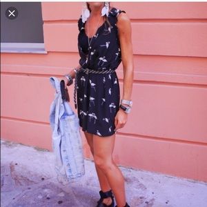 Sandro Black and White Mini Dress